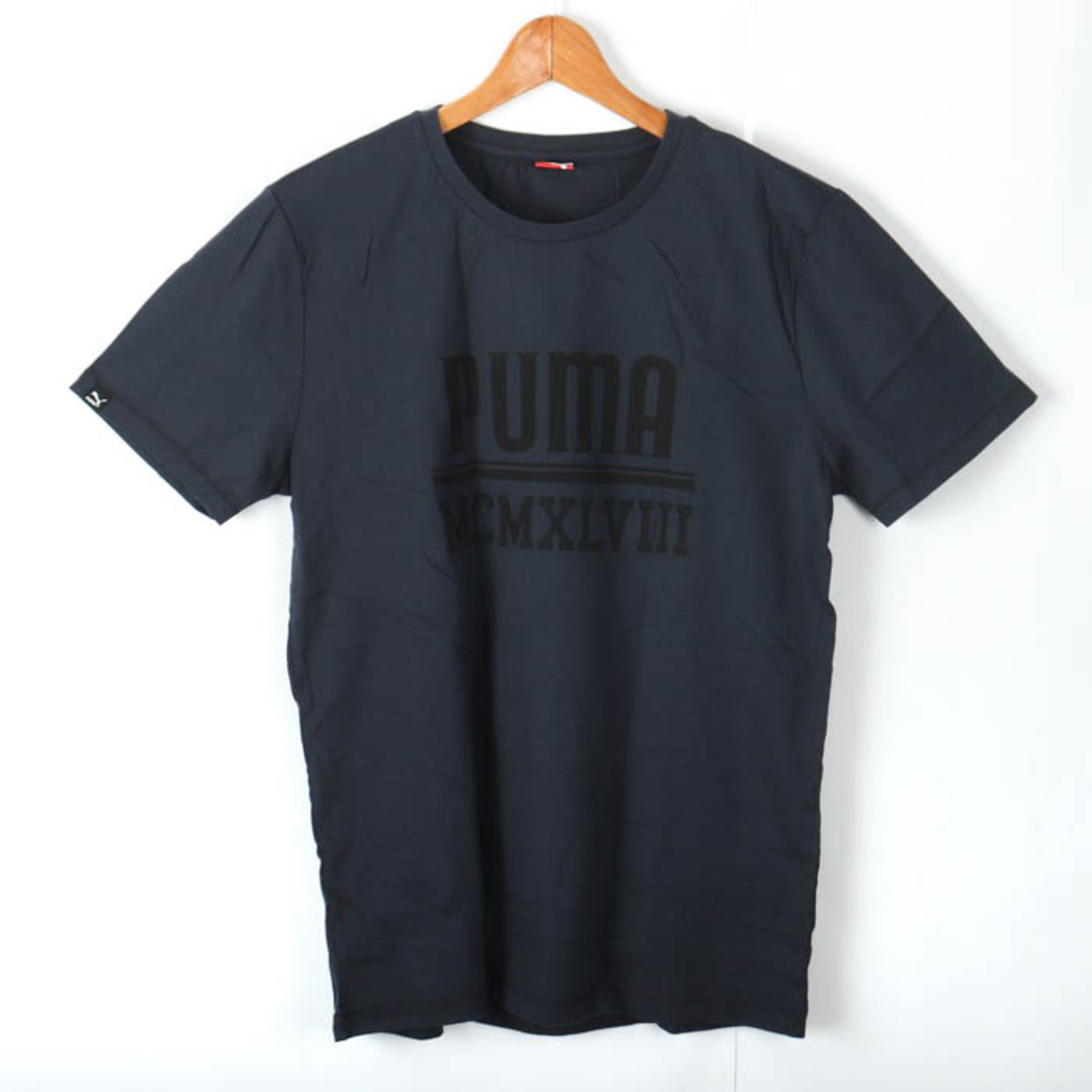 PUMA(プーマ)のプーマ 半袖Tシャツ ロゴT スポーツウエア 大きいサイズ メンズ Oサイズ ネイビー×ブラック PUMA メンズのトップス(Tシャツ/カットソー(半袖/袖なし))の商品写真