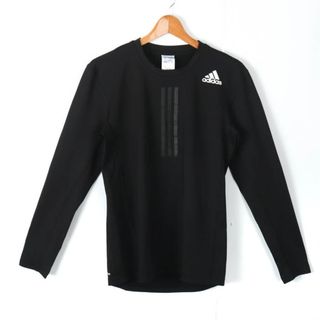 アディダス(adidas)のアディダス 長袖Tシャツ ストレッチ スポーツウエア 大きいサイズ メンズ Oサイズ ブラック adidas(Tシャツ/カットソー(七分/長袖))