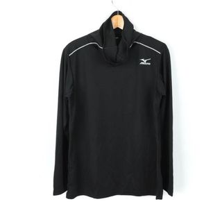 ミズノ(MIZUNO)のミズノ 長袖Tシャツ ハイネック ワンポイントロゴ スポーツウエア レディース Lサイズ ブラック Mizuno(Tシャツ(長袖/七分))