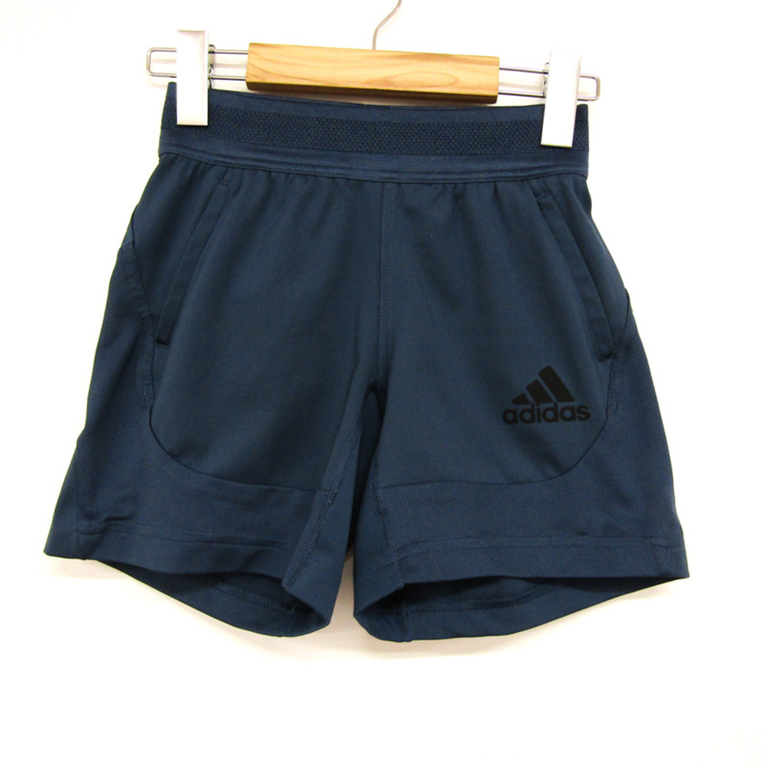 adidas(アディダス)のアディダス ショートパンツ ハーフパンツ スポーツウエア キッズ 男の子用 130サイズ ネイビー adidas キッズ/ベビー/マタニティのキッズ服男の子用(90cm~)(パンツ/スパッツ)の商品写真