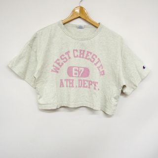 チャンピオン(Champion)のチャンピオン 半袖Tシャツ クロップド丈 スポーツウエア キッズ 女の子用 150サイズ グレー Champion(Tシャツ/カットソー)