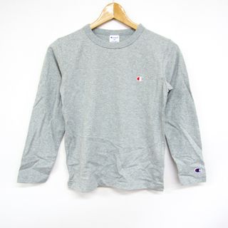 チャンピオン(Champion)のチャンピオン 長袖Tシャツ 無地 ワンポイントロゴ キッズ 男の子用 140サイズ グレー Champion(Tシャツ/カットソー)