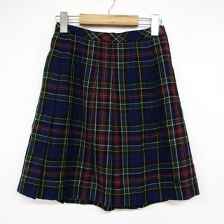 THE SCOTCH HOUSE - スコッチハウス プリーツスカート タータンチェック柄 キッズ 女の子用 165Aサイズ ネイビー×レッド THE SCOTCH HOUSE