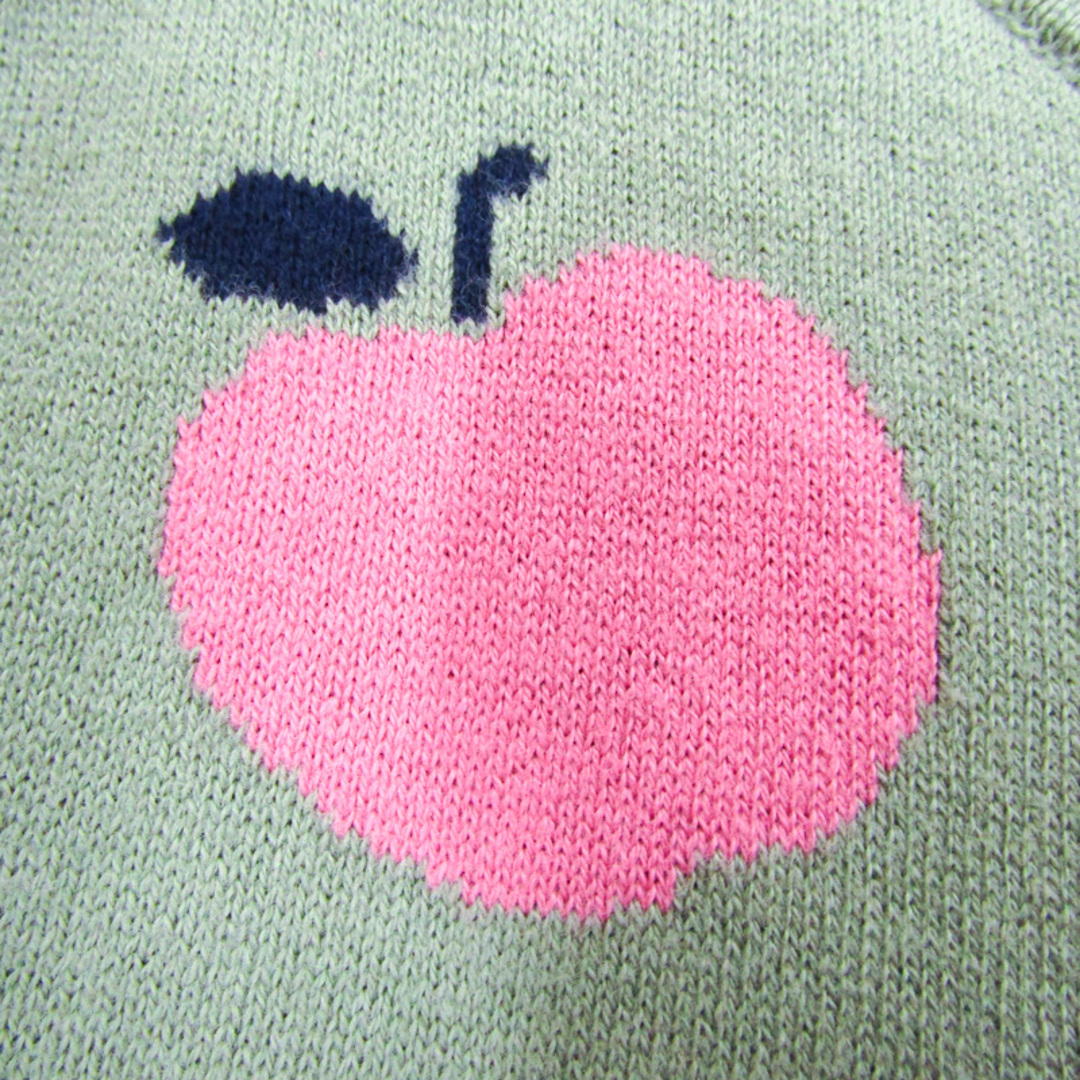GAP(ギャップ)のギャップ 長袖セーター リンゴ柄 未使用品 ベビー 女の子用 95サイズ グリーン×ピンク GAP キッズ/ベビー/マタニティのベビー服(~85cm)(ニット/セーター)の商品写真
