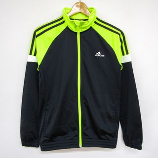 アディダス(adidas)のアディダス ジップアップジャージ スポーツウエア キッズ 男の子用 160サイズ ブラック×イエロー adidas(その他)