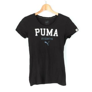 プーマ(PUMA)のプーマ 半袖Tシャツ ロゴT コットン スポーツウエア レディース XSサイズ ブラック PUMA(Tシャツ(半袖/袖なし))