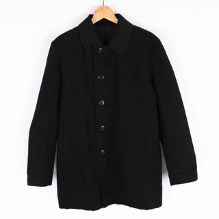 MEN'S MELROSE - メンズメルローズ トレンチコート スプリングコート 無地 アウター 日本製 メンズ 3サイズ ブラック MEN'S MELROSE