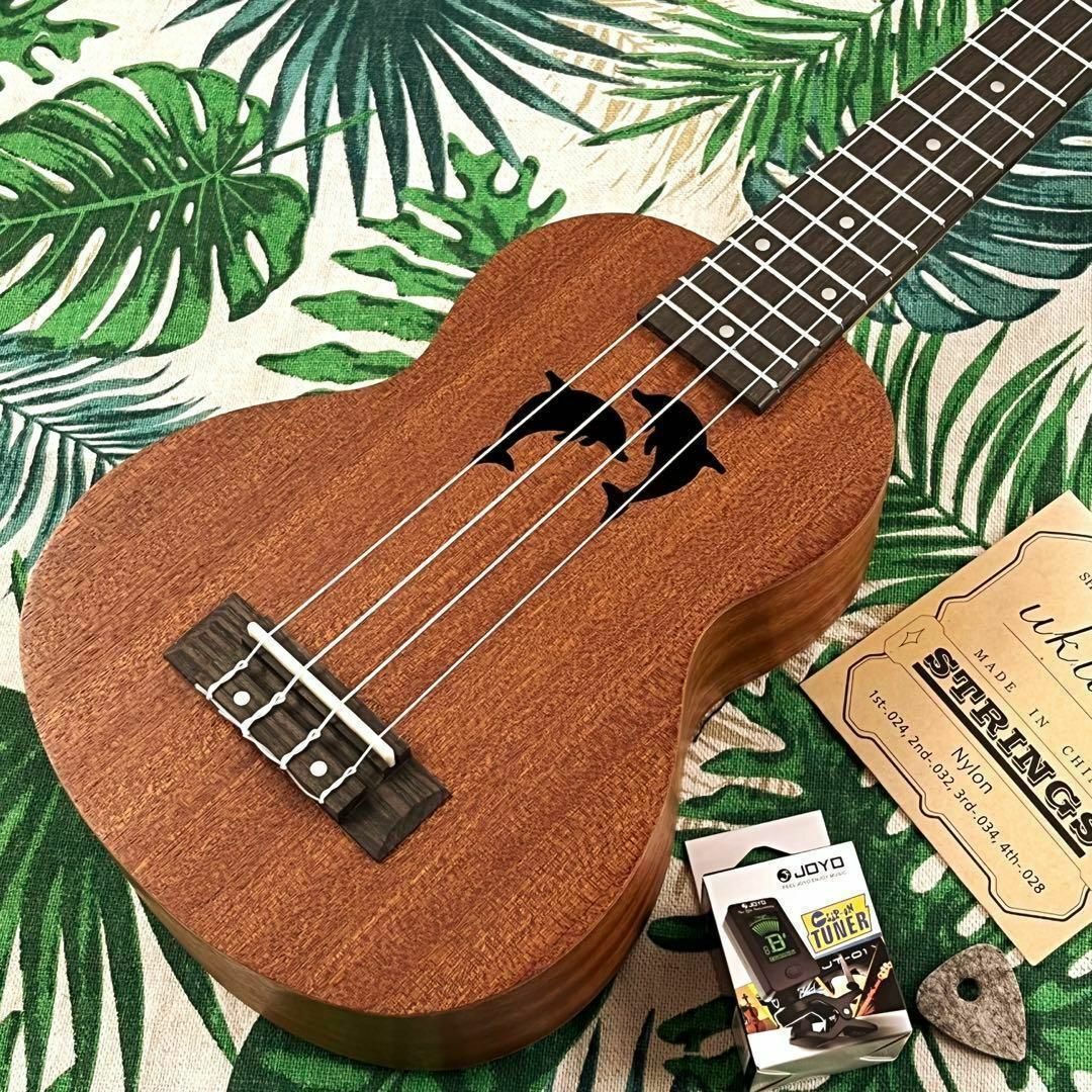 【Aiersi】ドルフィンホールのエレキ・ソプラノウクレレ【ukulele】 楽器のウクレレ(ソプラノウクレレ)の商品写真