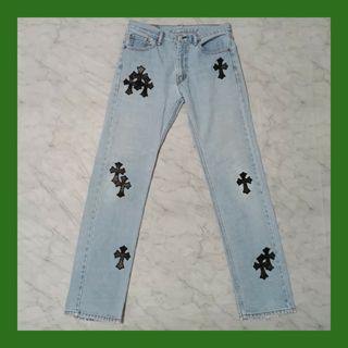 クロムハーツ(Chrome Hearts)のLevi's 505（W30 / 79cm）クロスパッチカスタム(デニム/ジーンズ)