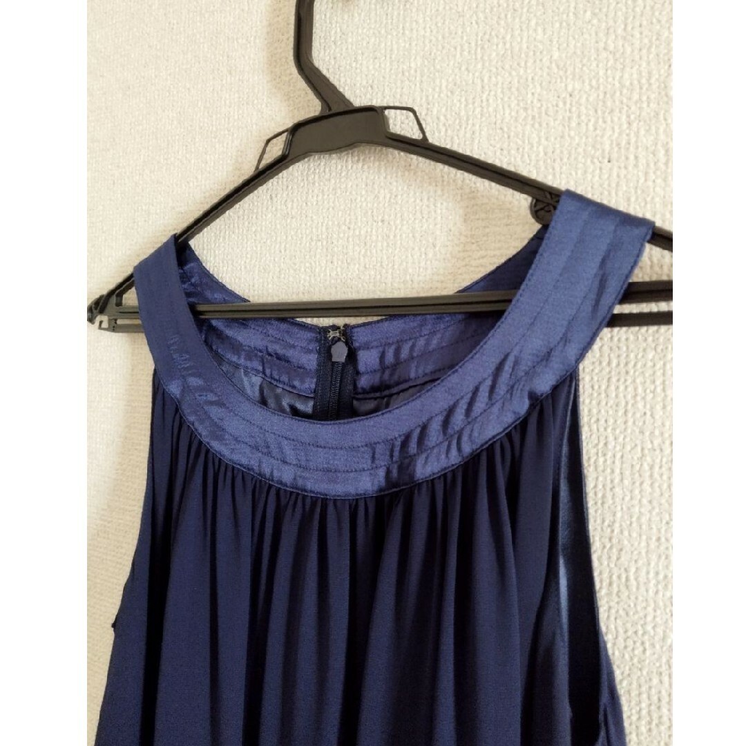 LAUTREAMONT(ロートレアモン)のLAUTREAMONT パーティドレス 袖なし ワンピース 紺色 ネイビー レディースのフォーマル/ドレス(ミディアムドレス)の商品写真