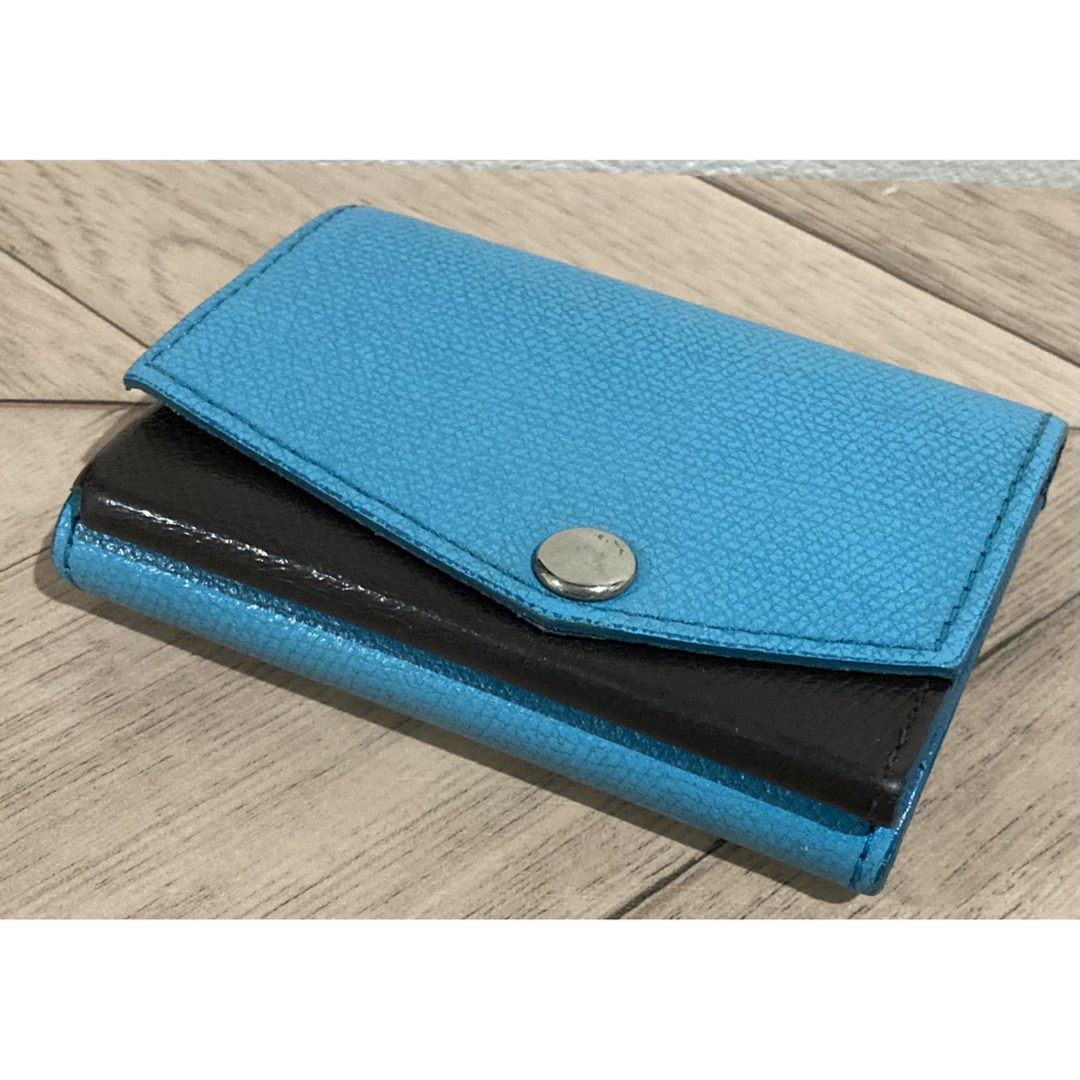 abrAsus(アブラサス)の小さい財布 ターコイズブルー ◆ abrasus アブラサス メンズのファッション小物(折り財布)の商品写真