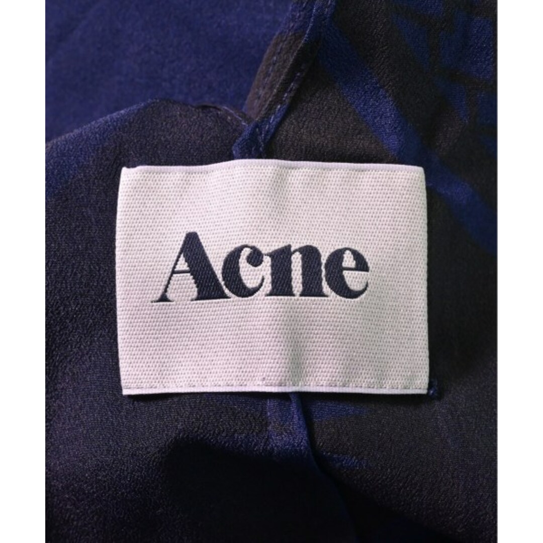 ACNE(アクネ)のAcne アクネ ワンピース 38(M位) 紺x黒 【古着】【中古】 レディースのワンピース(ひざ丈ワンピース)の商品写真