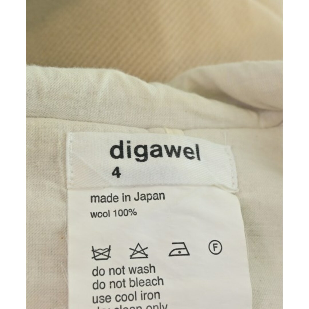 DIGAWEL(ディガウェル)のDIGAWEL ディガウェル ダッフルコート 0(XS位) ベージュ 【古着】【中古】 メンズのジャケット/アウター(ダッフルコート)の商品写真