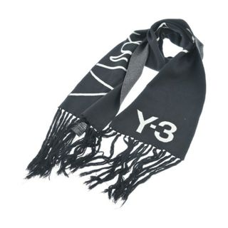 ワイスリー(Y-3)のY-3 ワイスリー マフラー - 黒x白(総柄) 【古着】【中古】(マフラー)