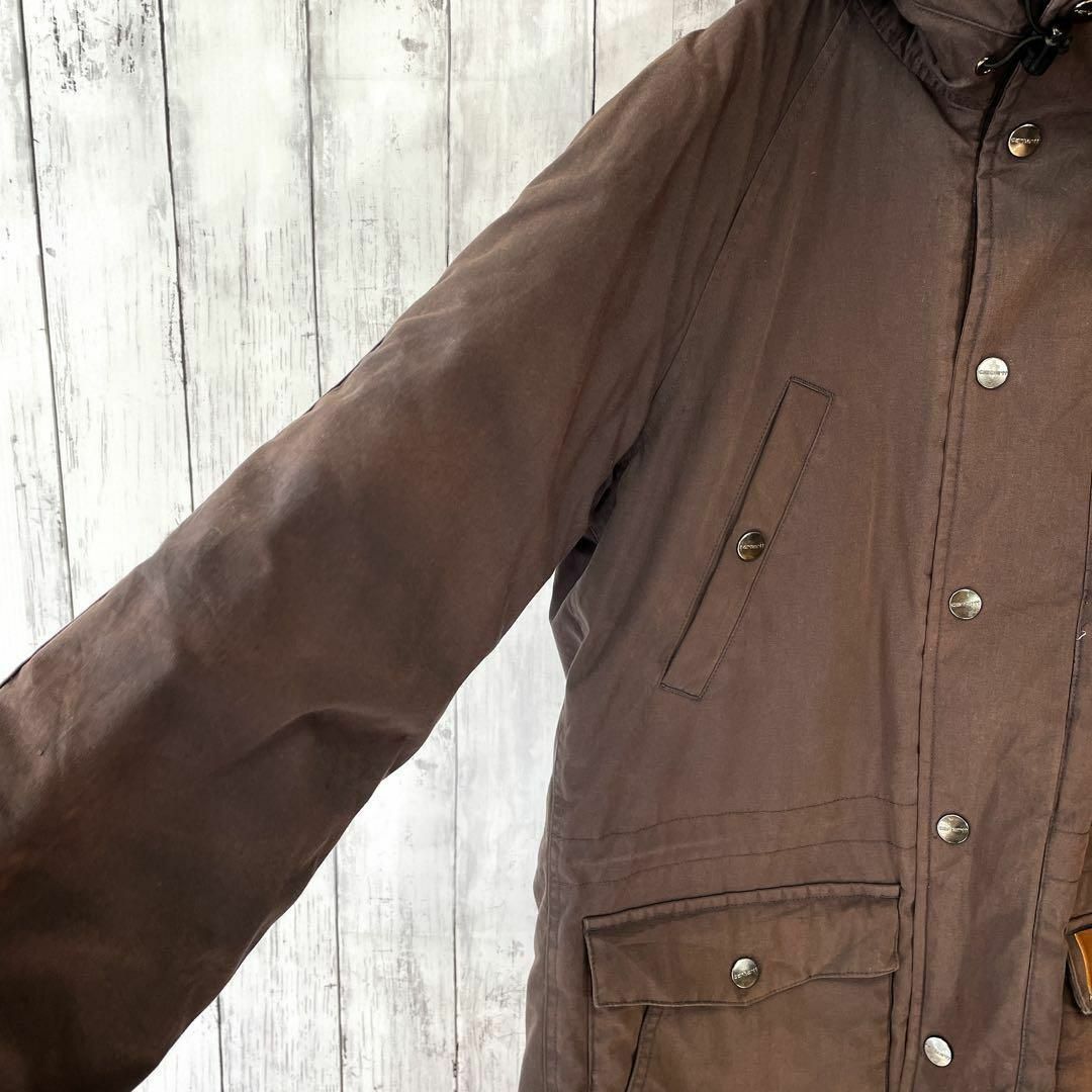 carhartt(カーハート)のカーハートWIP　TRAPPER　PARKAA　サイズＬ茶色ブラウン　メンズ古着 メンズのジャケット/アウター(マウンテンパーカー)の商品写真