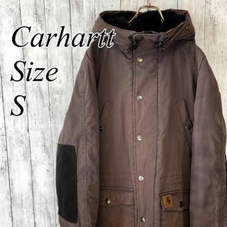 カーハート(carhartt)のカーハートWIP　TRAPPER　PARKAA　サイズＬ茶色ブラウン　メンズ古着(マウンテンパーカー)