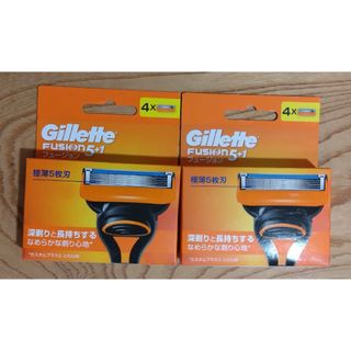 ジレット(Gillette)のジレット フュージョン 5＋1 替刃4個入×2箱合計8個 新品未開封 純正品(その他)