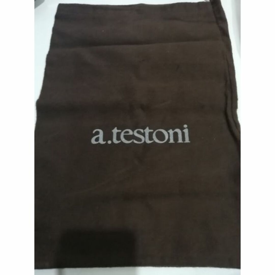 a.testoni(アテストーニ)の美品 アテストーニ 本革黒 スリッポン a.testoni 26.5㎝ モカシン メンズの靴/シューズ(スリッポン/モカシン)の商品写真