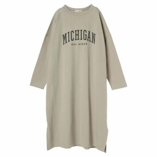 クラフトスタンダードブティック(CRAFT STANDARD BOUTIQUE)の【ベージュ】10/-ヴィンテージ風天竺 PT OP L/S(ロングワンピース/マキシワンピース)