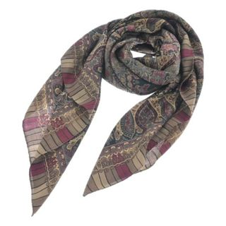 エトロ(ETRO)のETRO エトロ ストール - 茶x赤xグレー等(ペイズリー) 【古着】【中古】(ストール/パシュミナ)