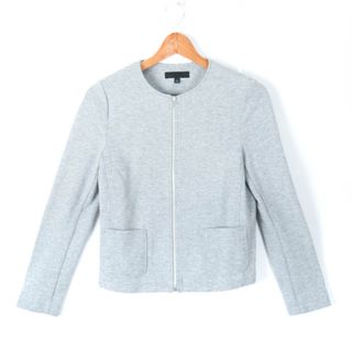 ユニクロ(UNIQLO)のユニクロ ノーカラージャケット 入学式 卒園式 レディース Sサイズ グレー UNIQLO(ノーカラージャケット)