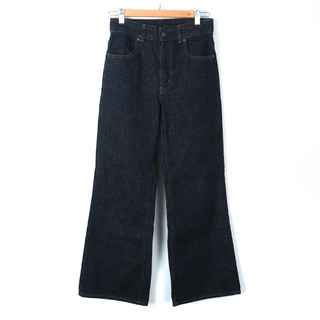 ユニクロ(UNIQLO)のユニクロ デニムパンツ ワイド シンプル UNIQLO JEANS レディース 24(61cm)サイズ ネイビー UNIQLO(デニム/ジーンズ)