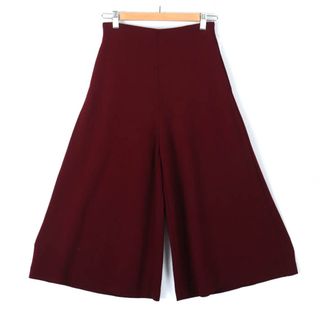 ユニクロ(UNIQLO)のユニクロ パンツ ワイド ウエストゴム  レディース Sサイズ レッド UNIQLO(その他)