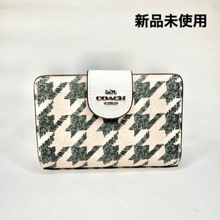 コーチ(COACH)の★最終値下げ★COACHコーチ折り財布　ブラック　ホワイト(財布)