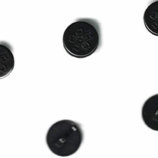 裏ボタン5個　標準学生服用・黒プラスチック　桜チェンジボタン新品■ミニレター発送(その他)