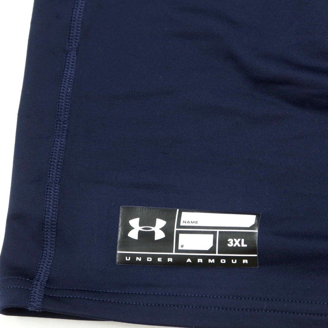 UNDER ARMOUR(アンダーアーマー)の【中古】アンダーアーマー UNDER ARMOUR ポリエステルジャージー ハイネックカットソー 長袖Ｔシャツ ネイビー【サイズ3XL】【メンズ】 メンズのトップス(Tシャツ/カットソー(七分/長袖))の商品写真