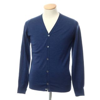 ジョンスメドレー(JOHN SMEDLEY)の【中古】ジョンスメドレー JOHN SMEDLEY ハイゲージウール ニット カーディガン ネイビー【サイズXS】【メンズ】(カーディガン)