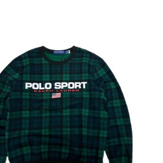 ポロラルフローレン(POLO RALPH LAUREN)の新品 ポロスポーツ POLO SPORT ブラックウォッチ柄 クルースウェット(スウェット)