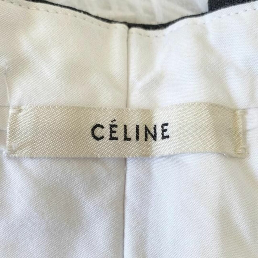 celine(セリーヌ)のセリーヌ フィービー期 フォーマルパンツ 38 M モヘヤ混 裏地総シルク 黒 レディースのフォーマル/ドレス(スーツ)の商品写真