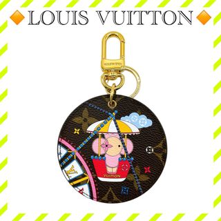 ルイヴィトン(LOUIS VUITTON)の美品 ルイヴィトン M69855 モノグラム ヴィヴィエンヌ キーホルダー 茶(キーホルダー)