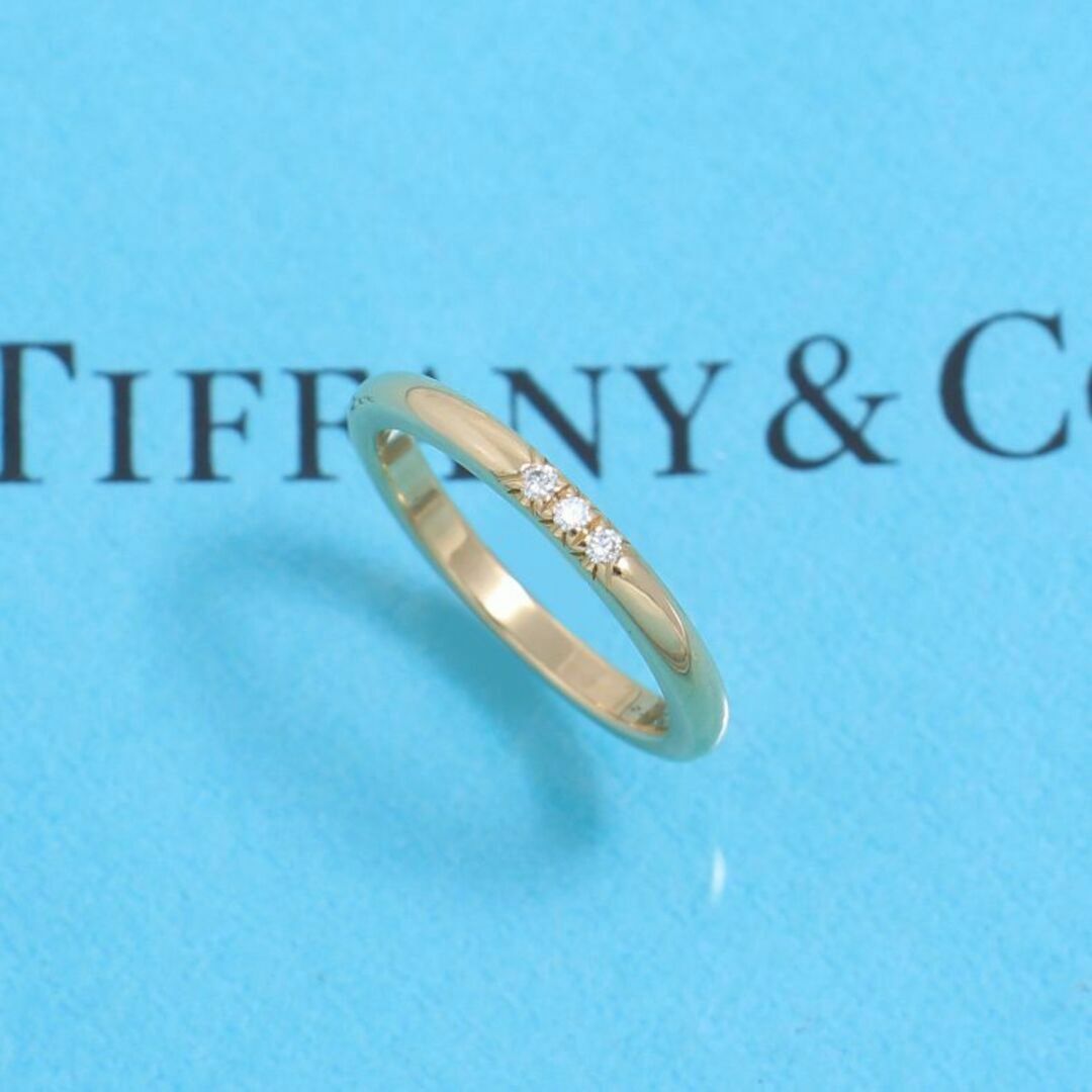 Tiffany ティファニー　フラットバンドリング　指輪　8号　K18PG