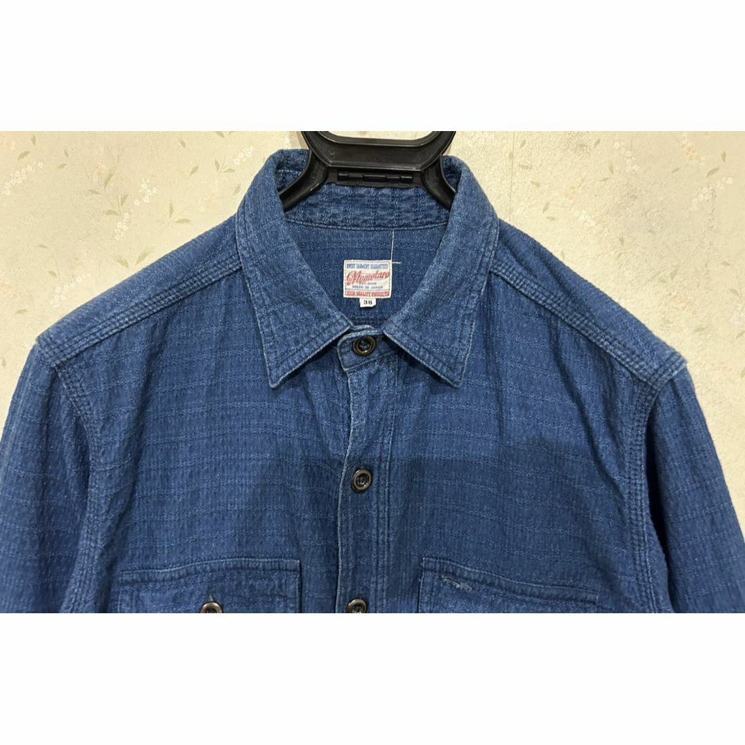 MOMOTARO JEANS - *桃太郎ジーンズ 総柄織り インディゴ染め MOMOTARO JEANS - *桃太郎ジーンズ 総柄織り インディゴ染め