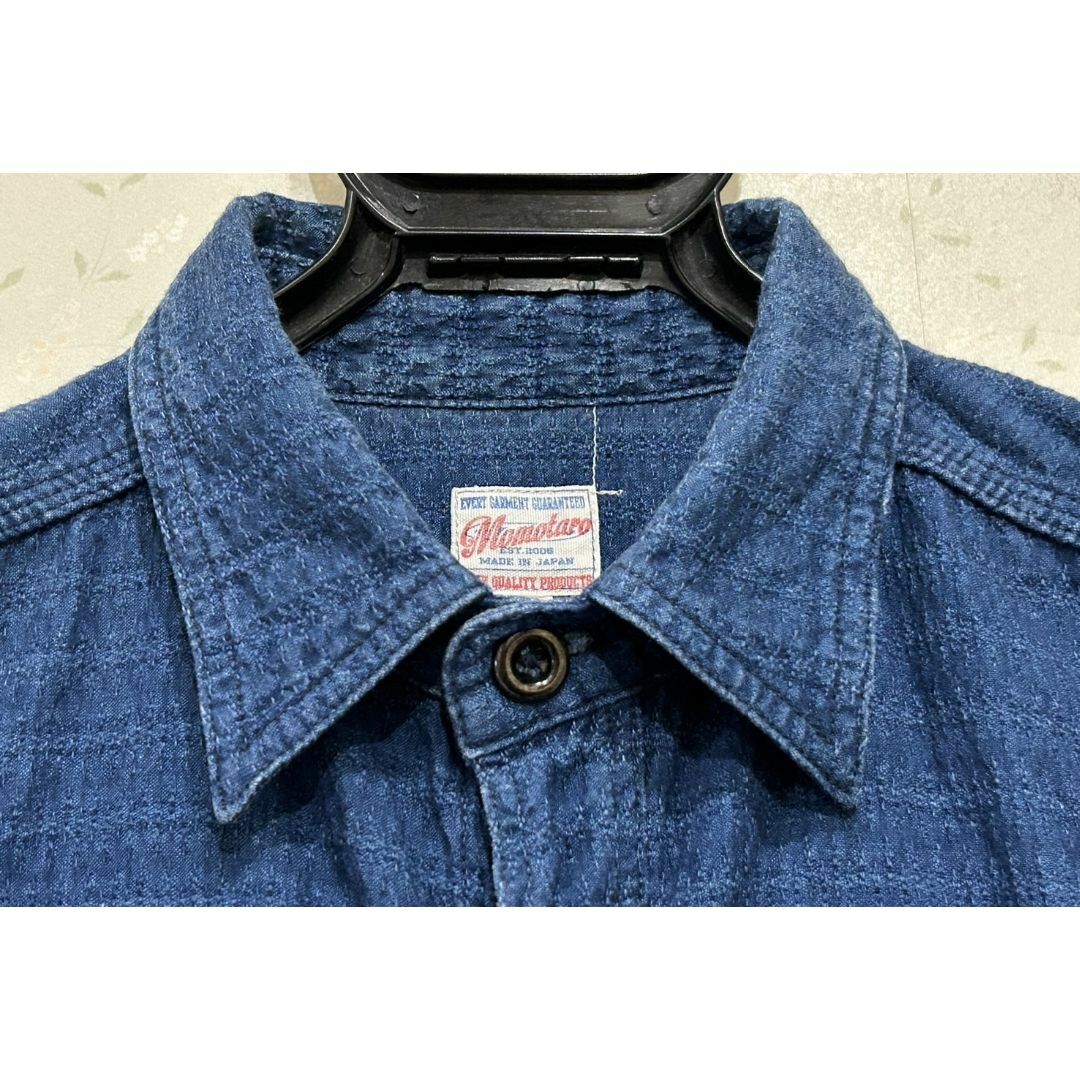 MOMOTARO JEANS - *桃太郎ジーンズ 総柄織り インディゴ染め MOMOTARO JEANS - *桃太郎ジーンズ 総柄織り インディゴ染め