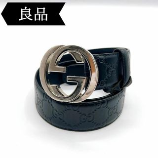 グッチ(Gucci)の◇グッチ◇411924/インターロッキングG/ベルト/GP×革/ブランド(ベルト)