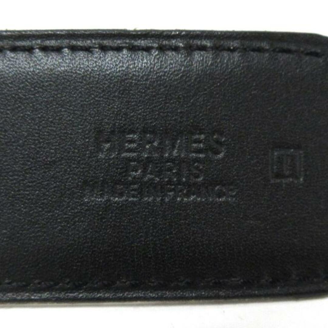 Hermes(エルメス)のHERMES(エルメス) ベルト 80 黒×白×シルバー レザー×金属素材 レディースのファッション小物(ベルト)の商品写真