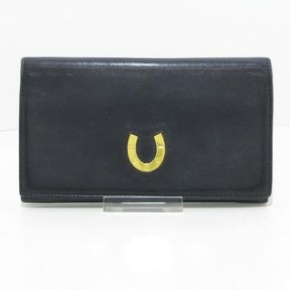 グッチ(Gucci)のGUCCI(グッチ) 長財布 - 0350416 黒 がま口 レザー(財布)