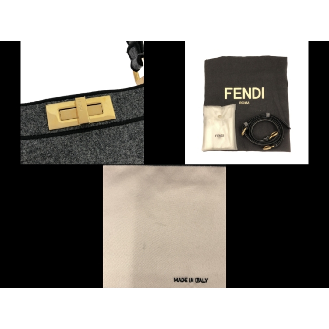 FENDI(フェンディ)のFENDI(フェンディ) ハンドバッグ ピーカブーアイシーユーミディアム グレー フェルト フランネル（ポリアミド×ウール×ポリウレタン） レディースのバッグ(ハンドバッグ)の商品写真