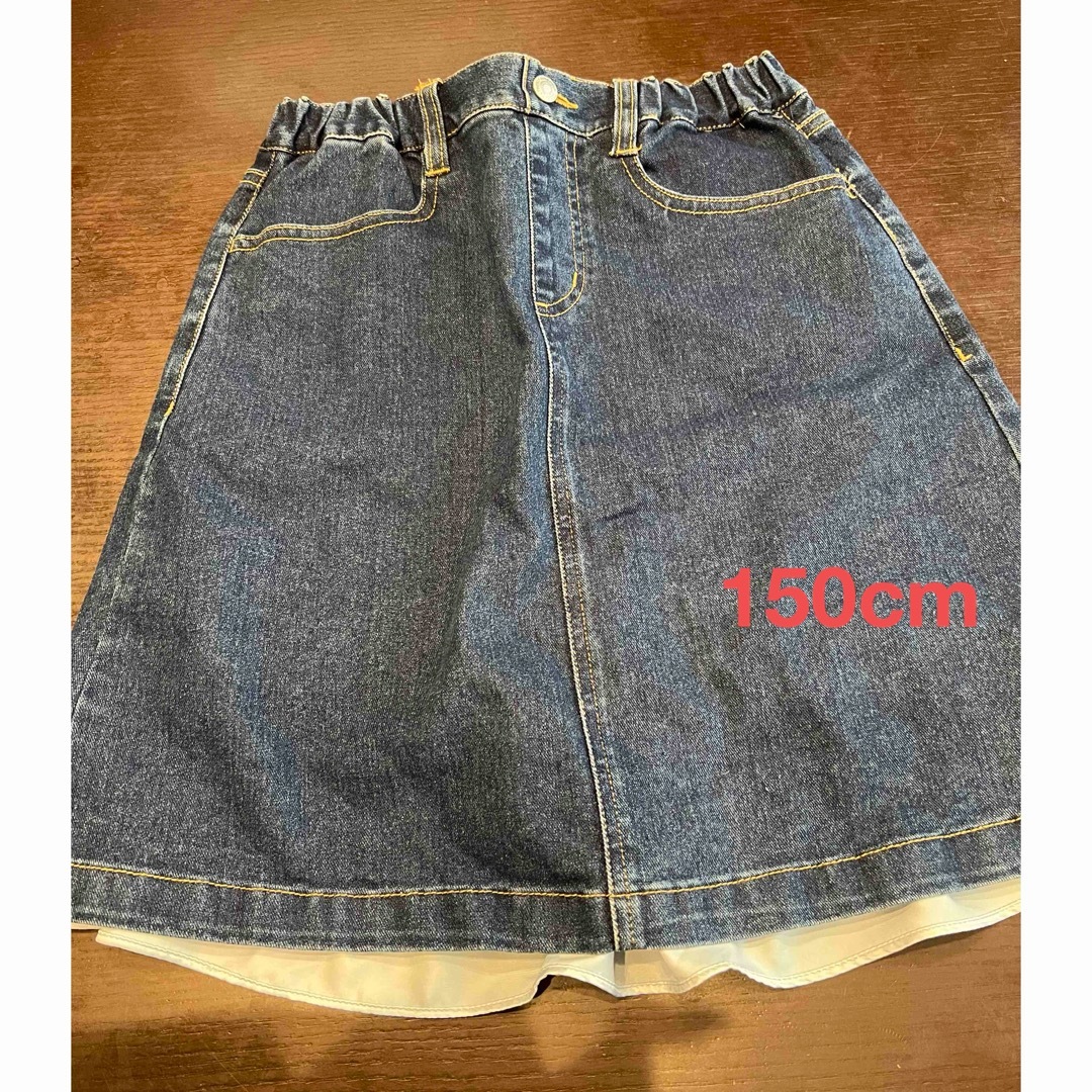 COMME CA ISM(コムサイズム)のコムサイズム　150cm デニムスカート キッズ/ベビー/マタニティのキッズ服女の子用(90cm~)(スカート)の商品写真