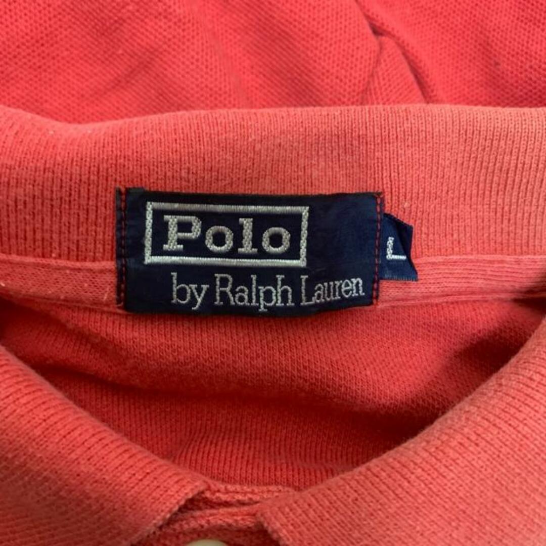POLO RALPH LAUREN(ポロラルフローレン)のPOLObyRalphLauren(ポロラルフローレン) 半袖ポロシャツ サイズL メンズ美品  - レッド×ネイビー メンズのトップス(ポロシャツ)の商品写真