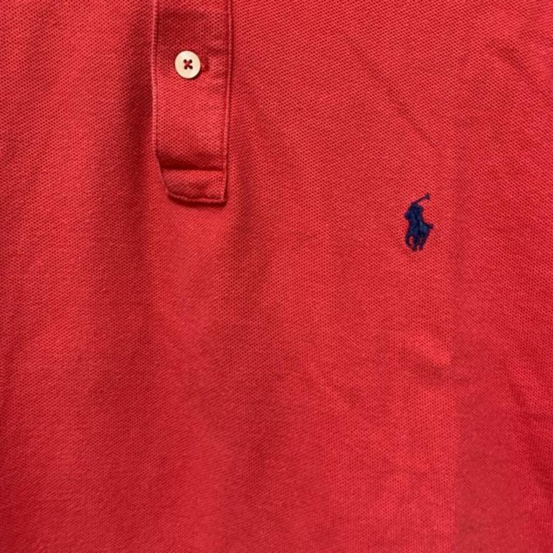 POLO RALPH LAUREN(ポロラルフローレン)のPOLObyRalphLauren(ポロラルフローレン) 半袖ポロシャツ サイズL メンズ美品  - レッド×ネイビー メンズのトップス(ポロシャツ)の商品写真