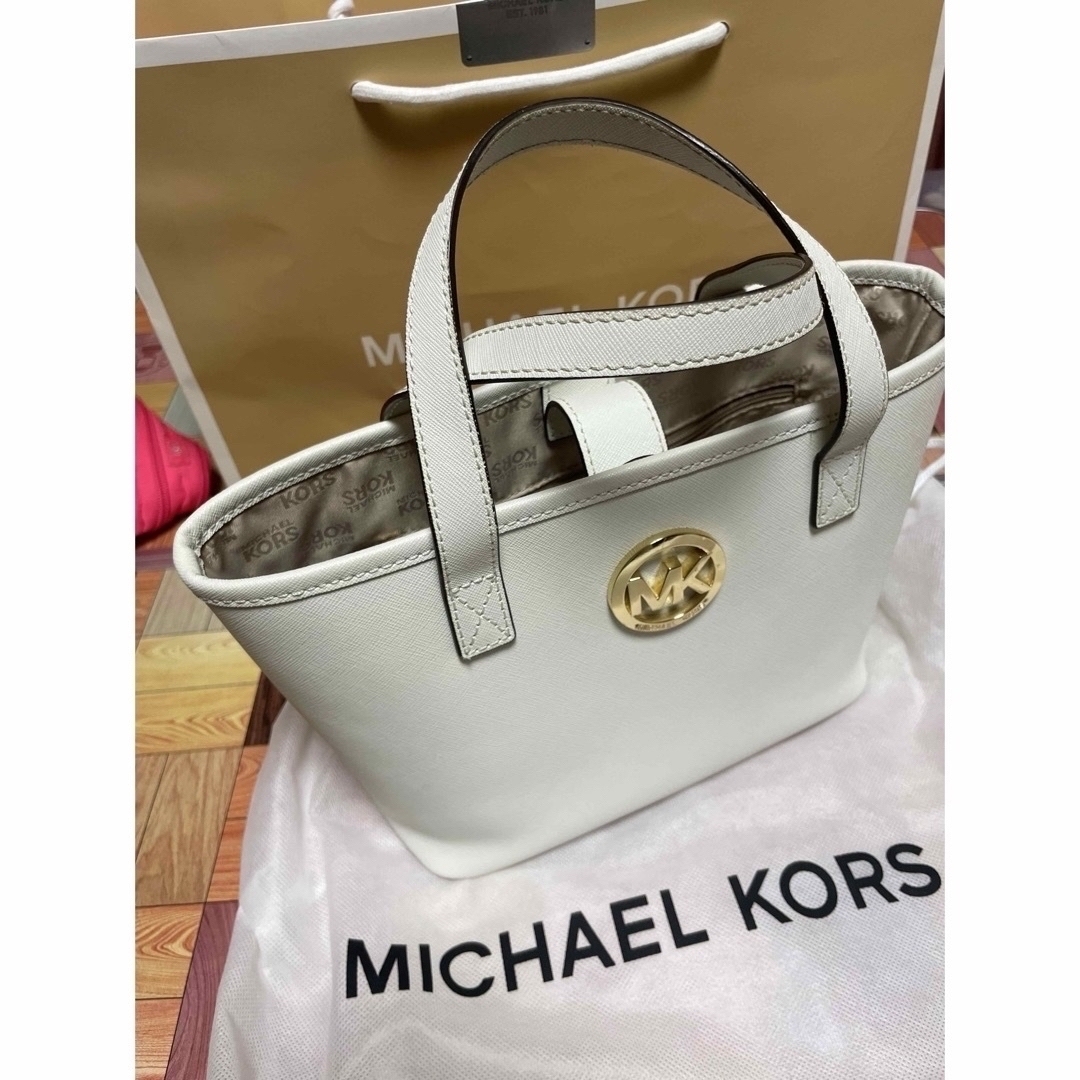 Michael Kors - マイケルコース／ハンドバッグホワイトused良品送料