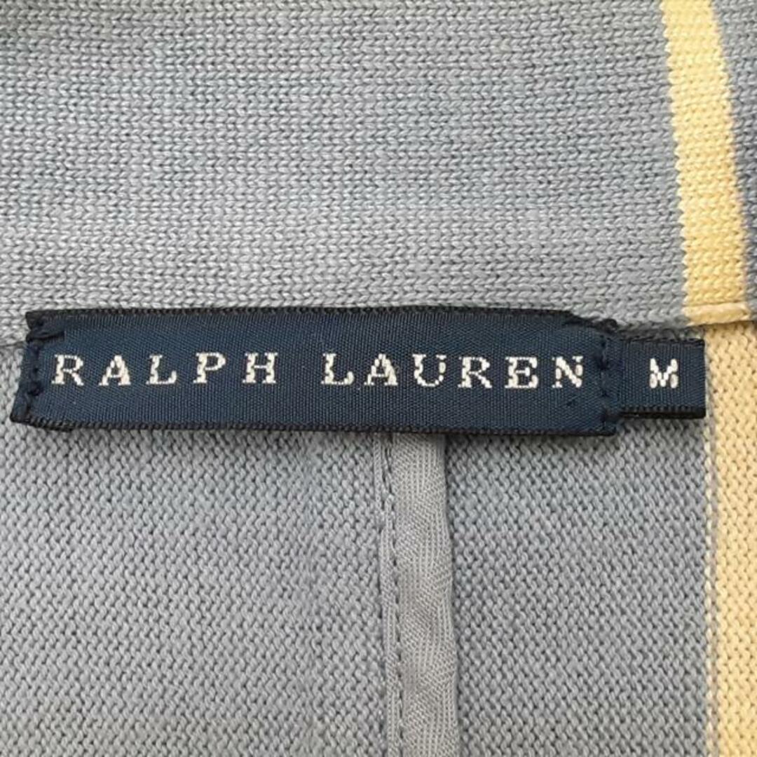 Ralph Lauren(ラルフローレン)のRalphLauren(ラルフローレン) ジャケット サイズM レディース美品  - ライトブルー×パープル×アイボリー 長袖/ストライプ/刺繍/オールシーズン レディースのジャケット/アウター(その他)の商品写真