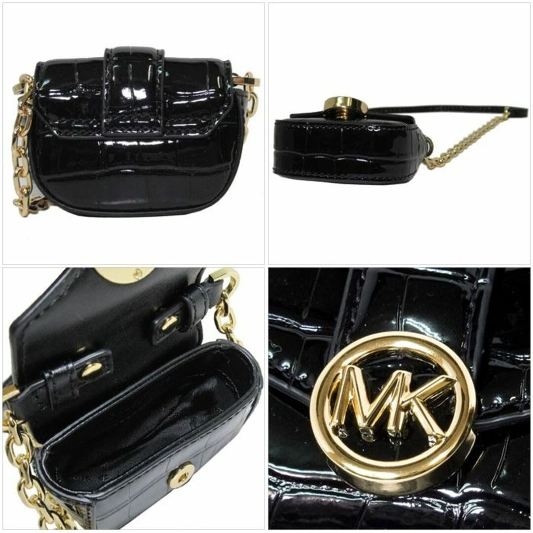 Michael Kors(マイケルコース)の【新品】マイケルコース エアーポッズ プロ ケース 35F2GNMN4A BLACK(ブラック) MICHAEL KORS クロコ調 カメルン ストラップ付 AIRPOD PRO ケース アウトレット レディース スマホ/家電/カメラのスマホアクセサリー(モバイルケース/カバー)の商品写真