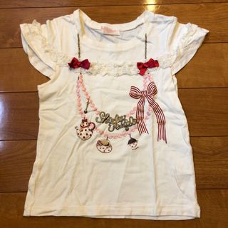 シャーリーテンプル(Shirley Temple)のシャーリーテンプル⭐︎ティーパーティーTシャツ130⭐︎ジャンパースカート120(Tシャツ/カットソー)