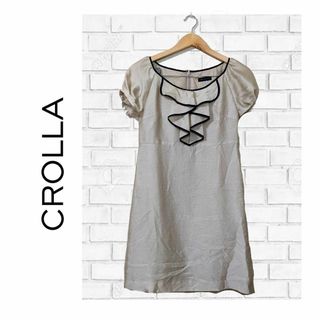 クローラ(CROLLA)の【超美品】CROLLA 半袖ワンピース サイズ36 ポリエステル100%✓378(ひざ丈ワンピース)