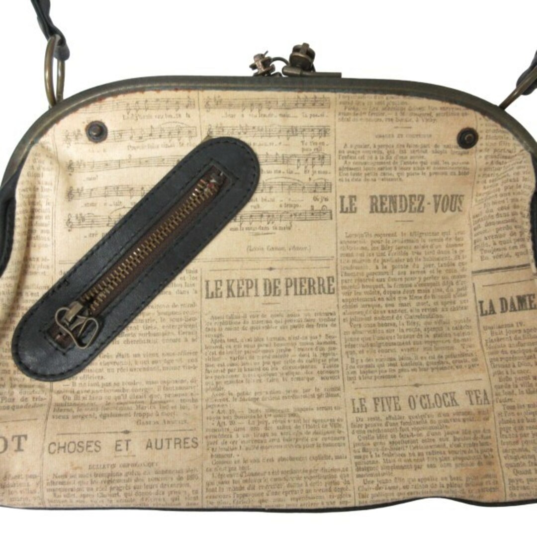 JAMIN PUECH(ジャマンピュエッシュ)のジャマンピュエッシュ ファー ハンドバッグ がま口 レザー 緑系 IBO47 レディースのバッグ(ハンドバッグ)の商品写真